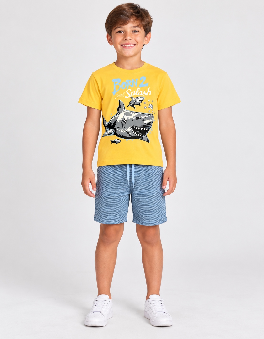 Produto de teste — conjunto tubarão amarelo